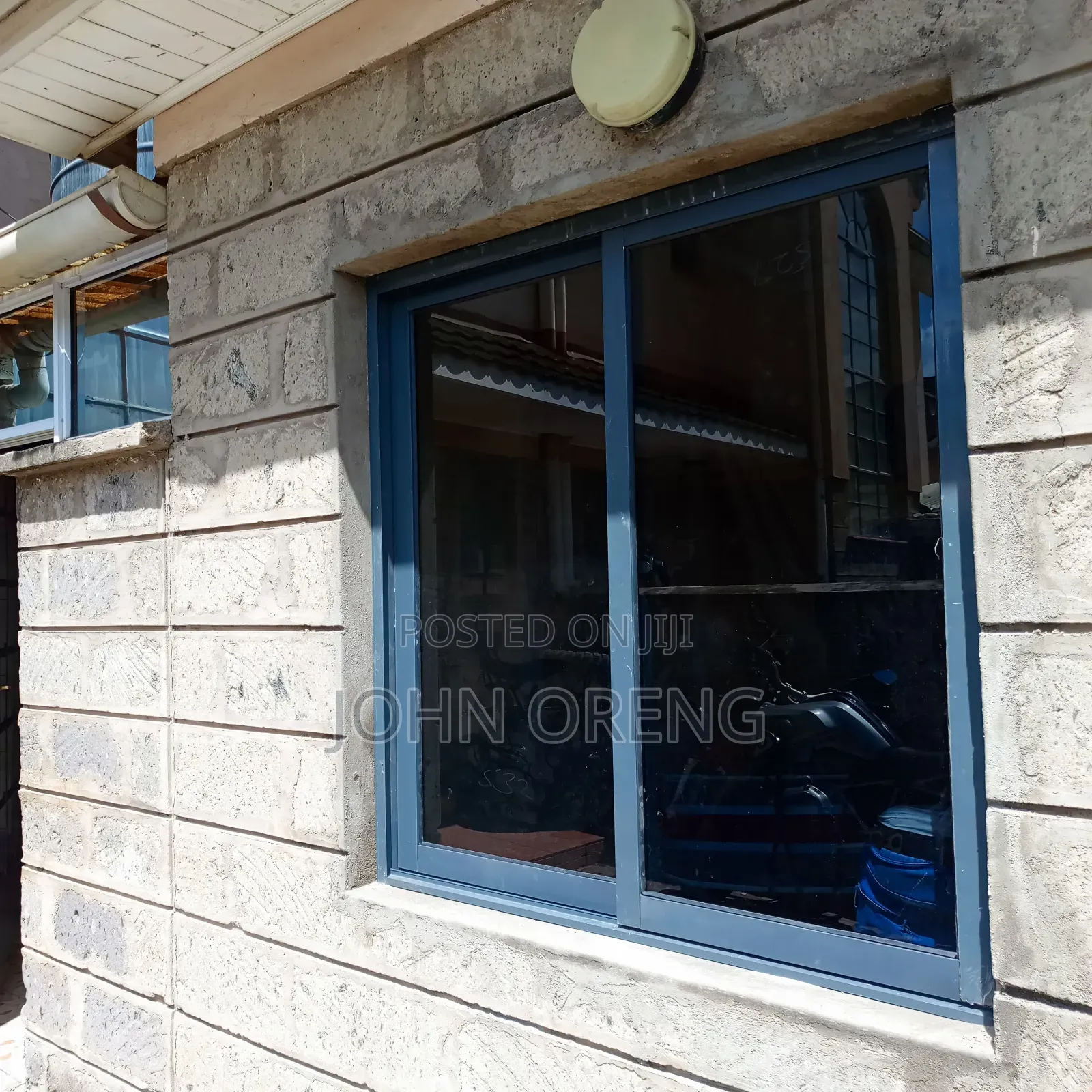 Grey Aluminium Sliding Window