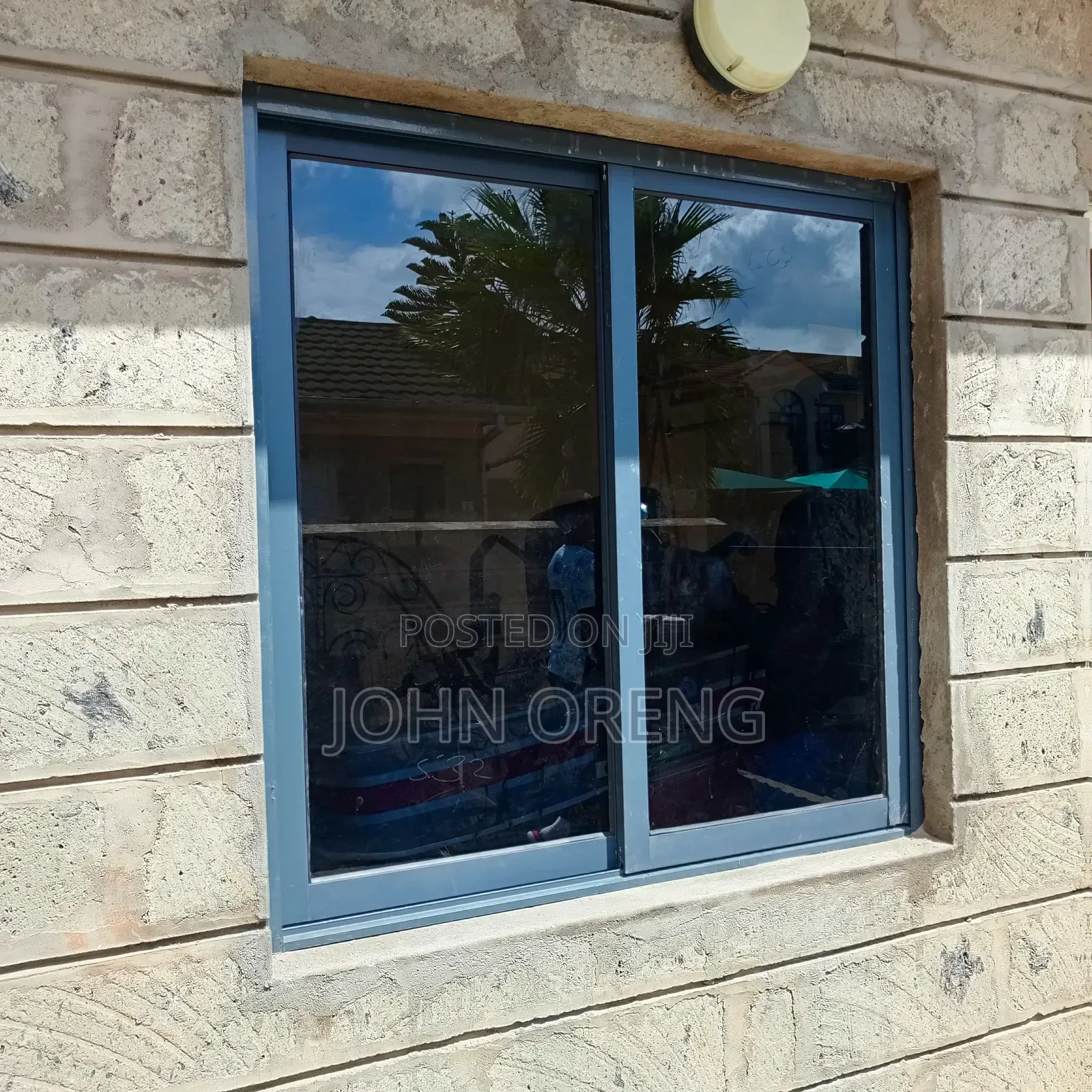 Grey Aluminium Sliding Window