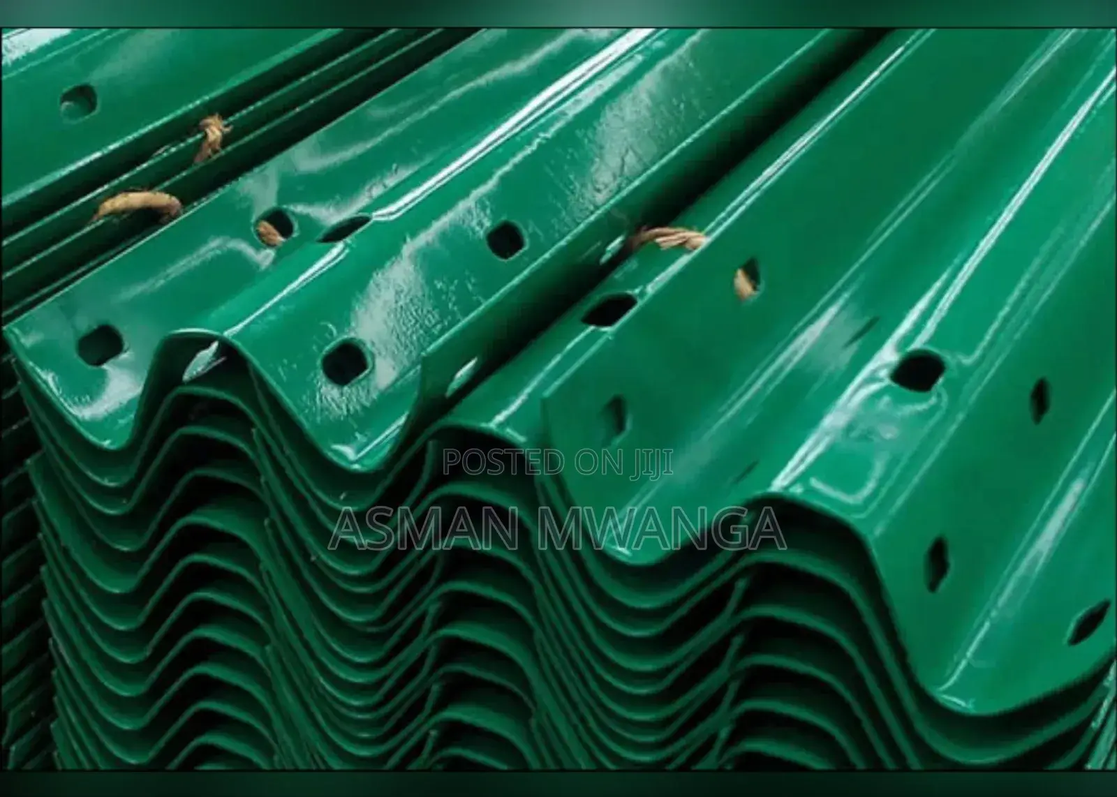 Green Coloured Guardrail 4.3m