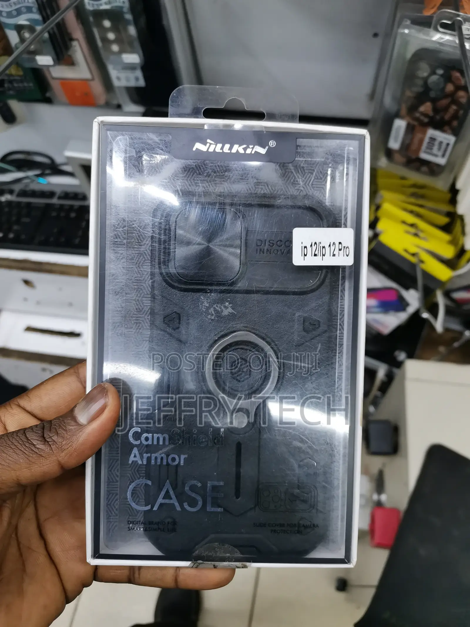 Nillkin iPhone 12 Pro Case With Rotating Ring Stand Slidin