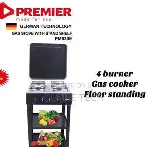 Premier 4 Gas Cooker Full Gas With Shelves (Autoignation)