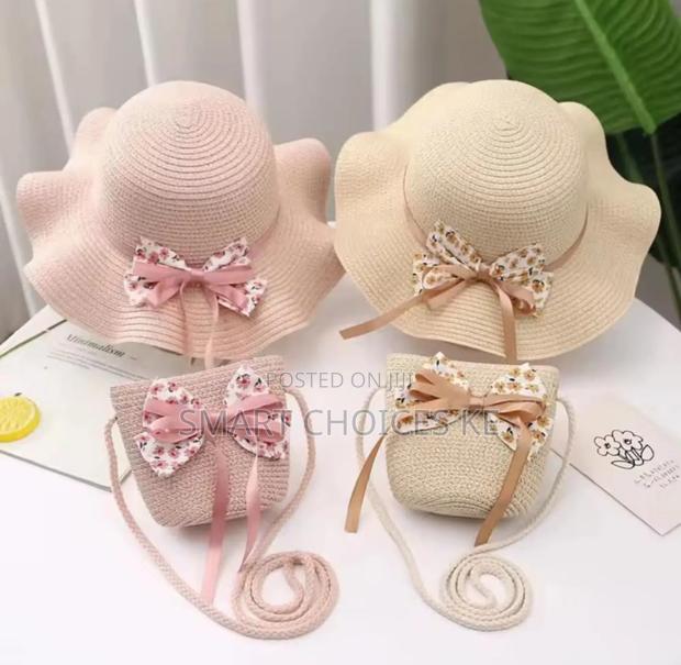 2pcs/Set Girls' Hat Bag Summer Set