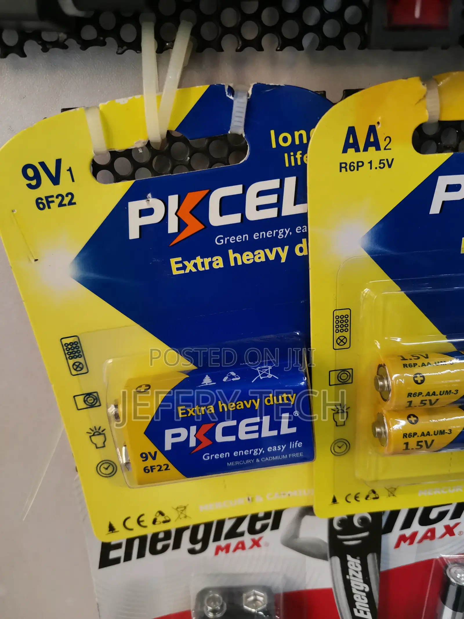 Pkcell 9V Maximum Power Dry Battery 6F22