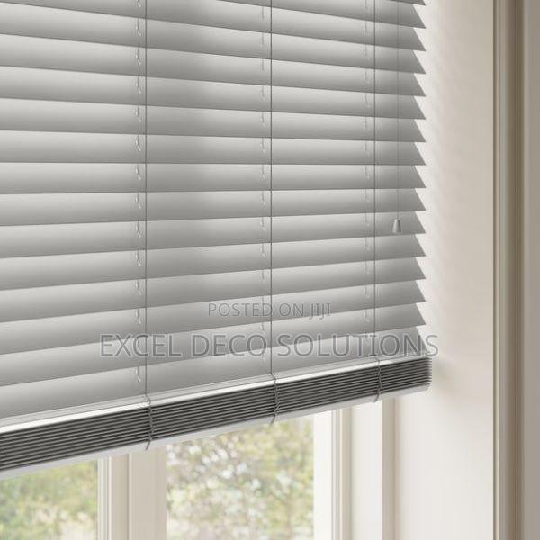Made to Measure Grey Aluminium Blinds