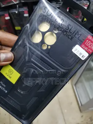 Hard Camshield Case for iPhone 13 Pro Max With Ring-Black