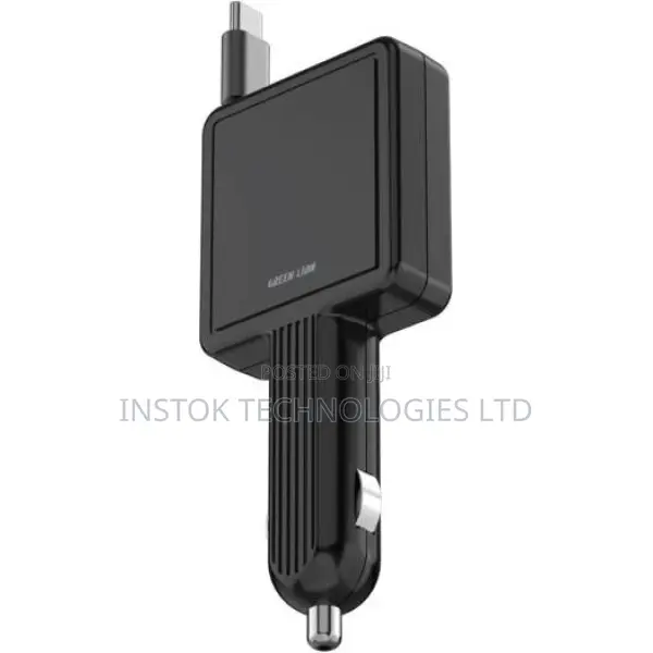 Green Lion PD 30W Car Charger With Retractable Cable