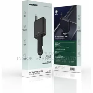Green Lion PD 30W Car Charger With Retractable Cable
