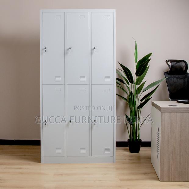 Cabinets:6-Door Locker Metallic Storage Office Cabinet - thumbnail 4