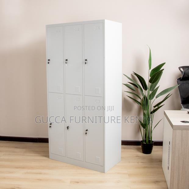 Cabinets:6-Door Locker Metallic Storage Office Cabinet - thumbnail 3