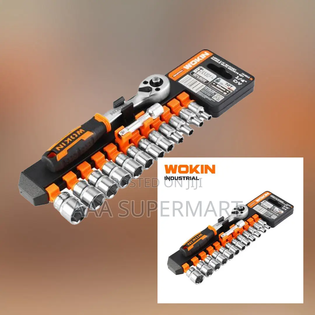 12 PCS 3/8" Ratchet Handle With Sockets Set