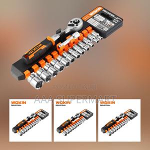 12 PCS 1/2" Ratchet Handle With Sockets Set - thumbnail 2