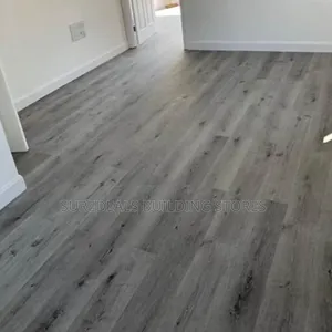 Grey SPC Flooring Interlocking Planks.