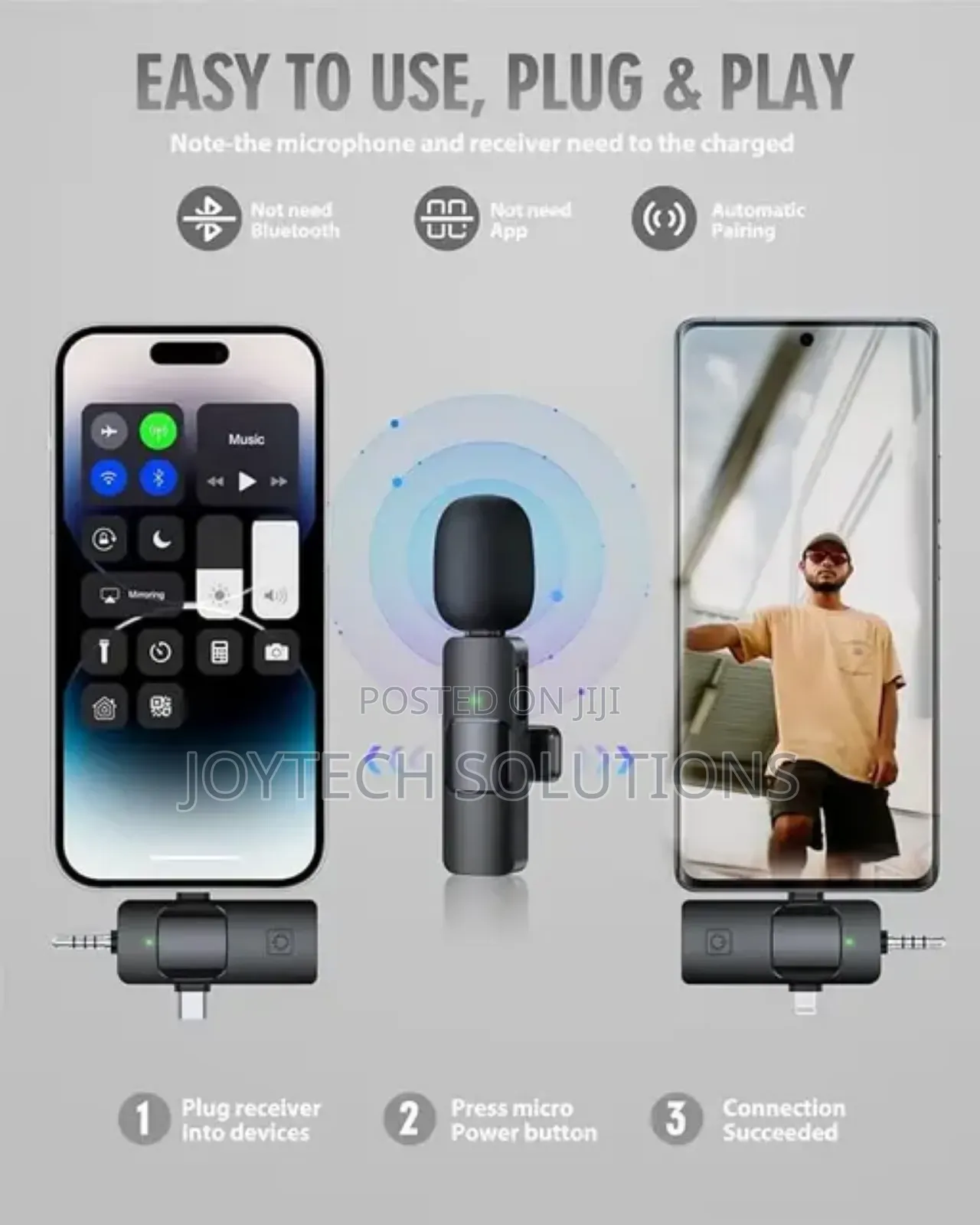 Clip on and Play Wireless Microphone Clip-On