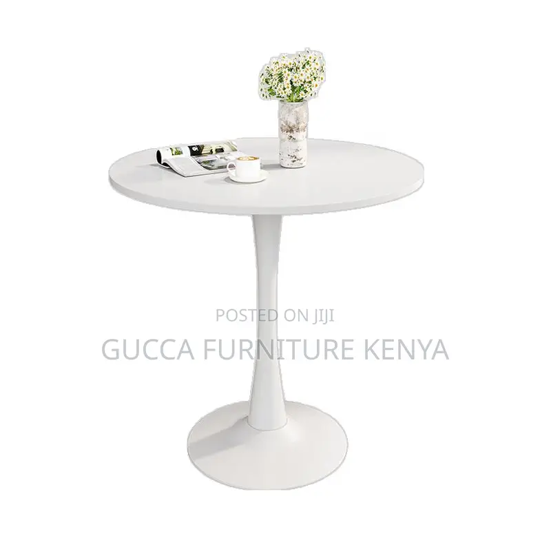 Dining Tables: Modish White Engineered Wood Dining Table