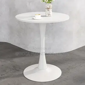 Dining Tables: Modish White Engineered Wood Dining Table