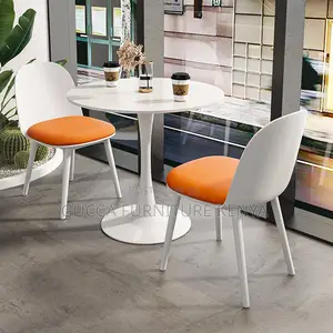 Dining Tables: Modish White Engineered Wood Dining Table