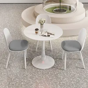 Dining Tables: Modish White Engineered Wood Dining Table