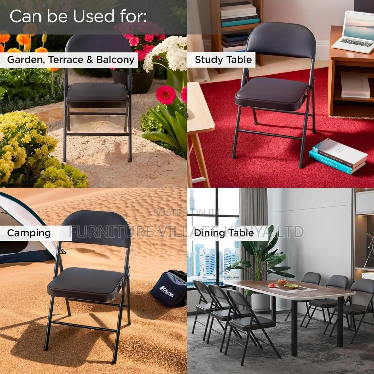 Office Chair: Retro Folding Office Chair