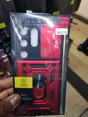 Camshield Hard Case for Galaxy S24 Ultra With Ring Stand-Red