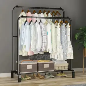 Double Pole Shoe Rack With Shoe Rack