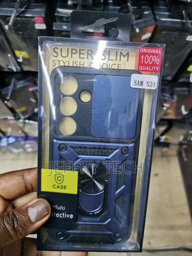 Cameshield Hard Case for Galaxy S24 With Ring Holder-Blue - thumbnail 3