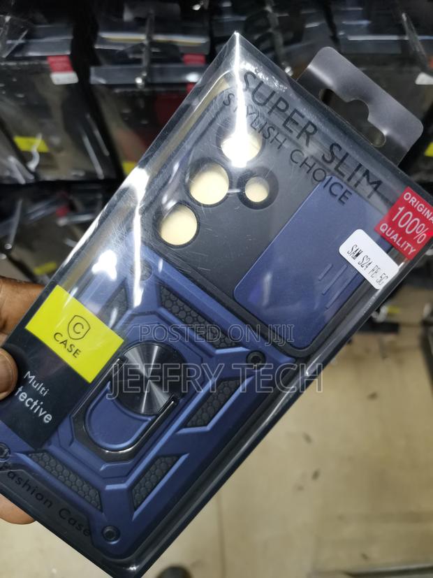 Samsung Galaxy S24 FE 5G Camshield Ring Holder Case-Blue - thumbnail 2