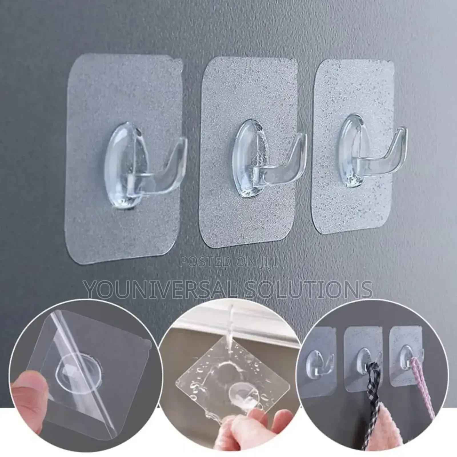 10pcs Strong Adhesive Transparent Hook