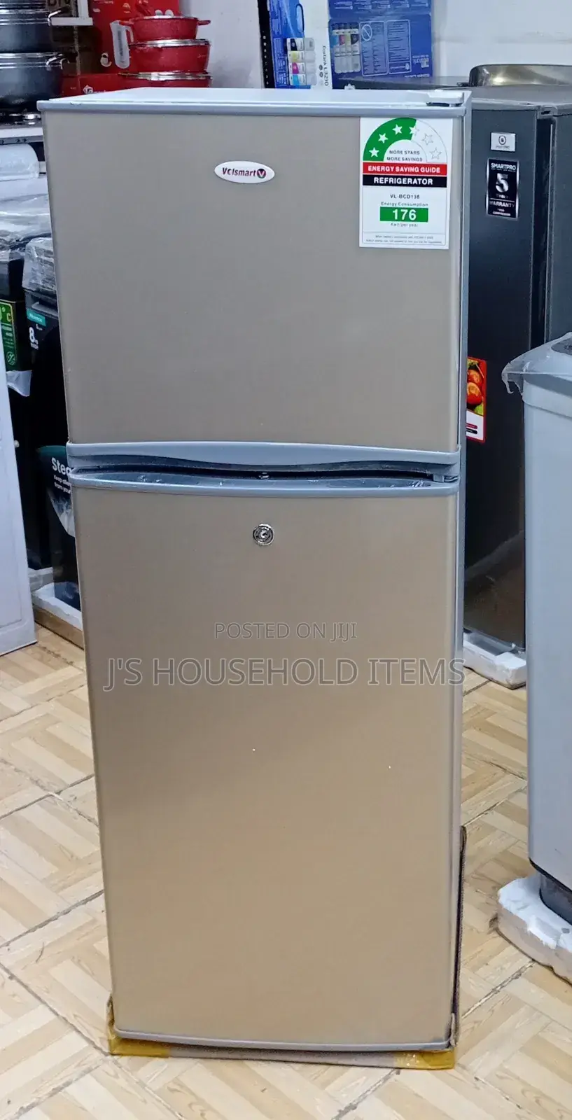 Volsmart 138L Double Door Fridge