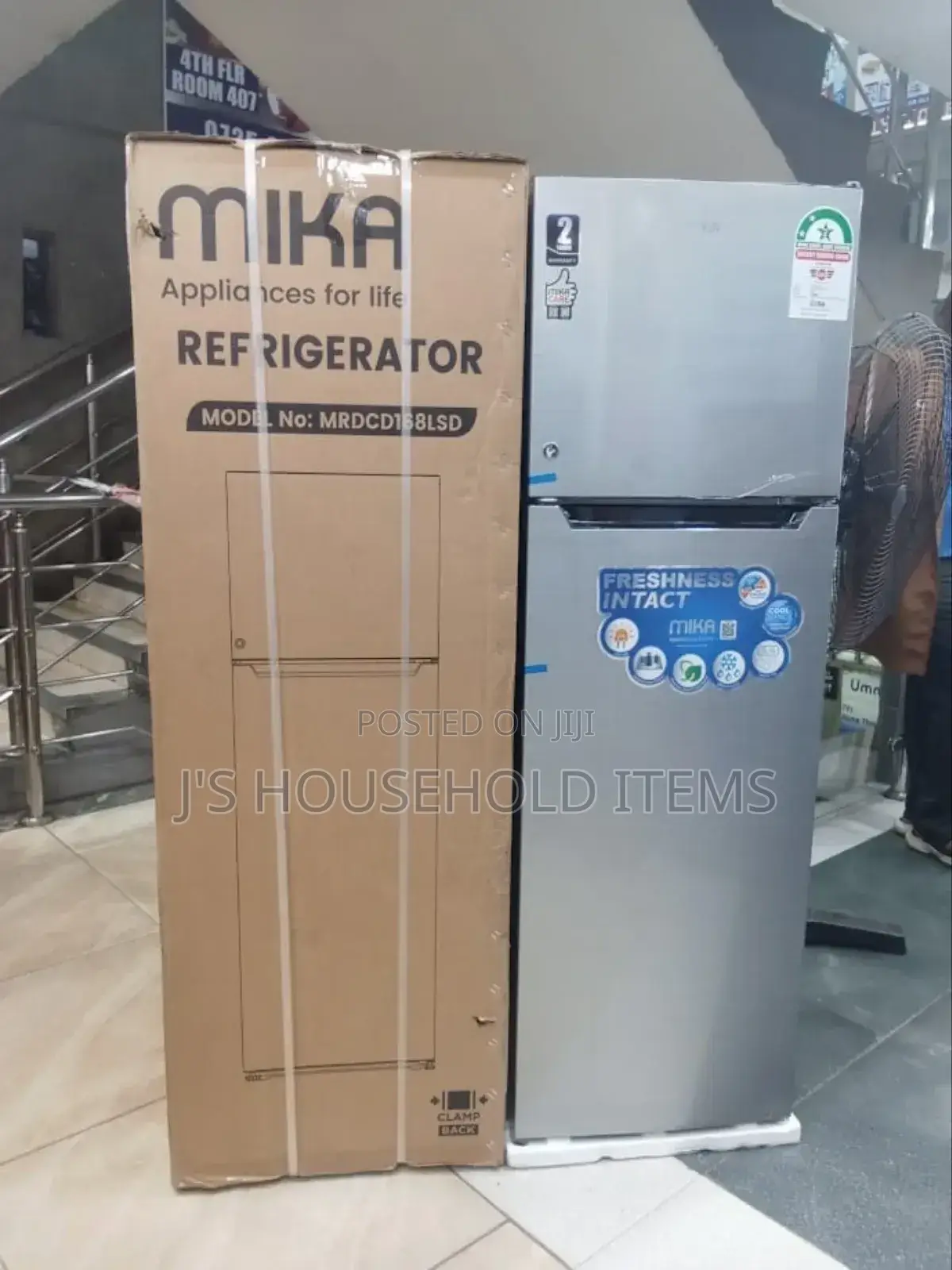 Mika 168l Double Door Fridge