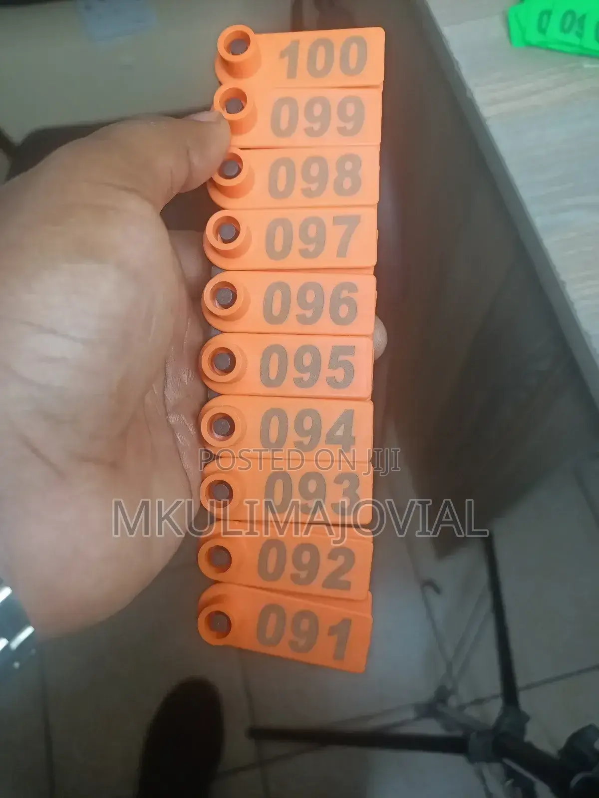 Animal Numbered Ear Tags Label/S