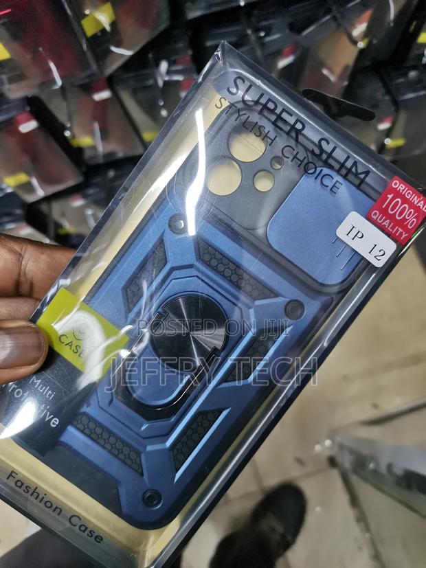 iPhone 12 Cameshield Hard Case With Rotating Ring-Blue - thumbnail 3