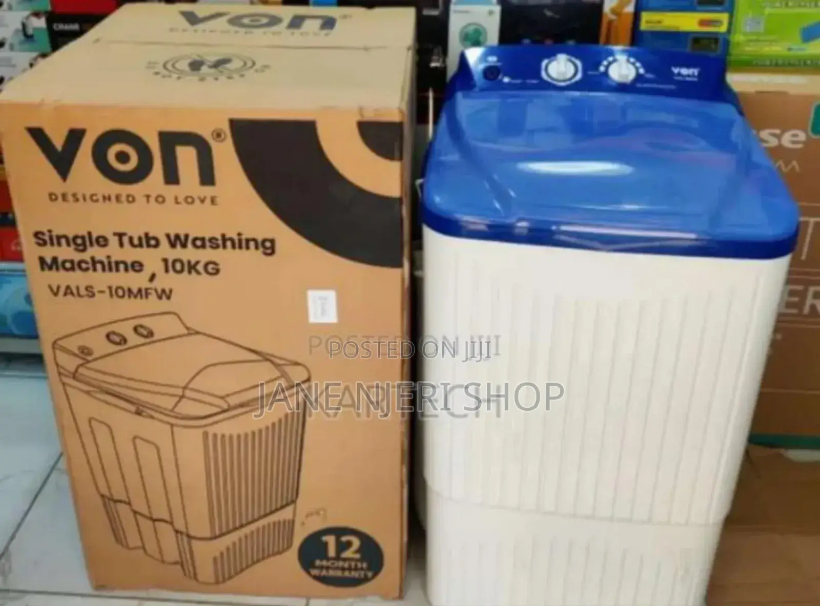 Orugina Single Tub Von Washing Machine 10kgs .Semiautomatic