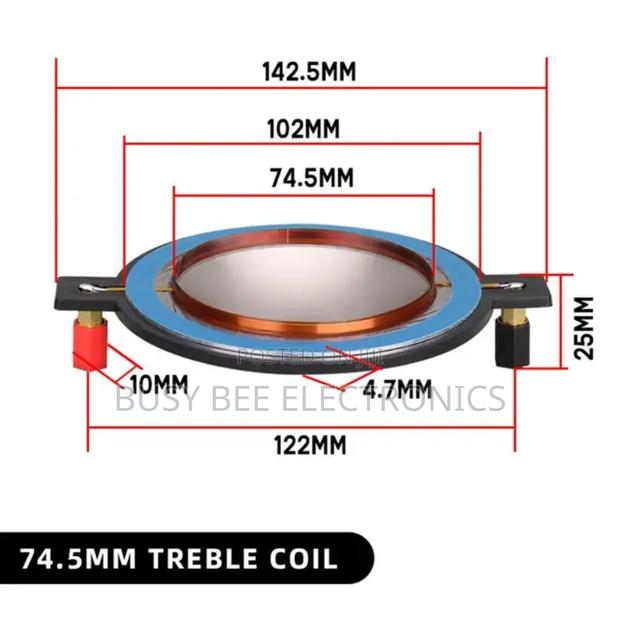 74.5 Mm Treble Coil Available