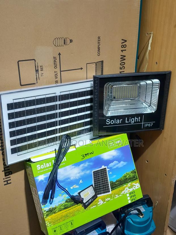 LED Sensor Solar Flood Light 300W + Remote - main view