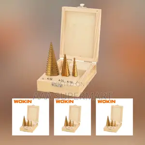 3pcs Step Drill Bits Set 4-12x2mm, 4-20x2mm, 4-32x2mm