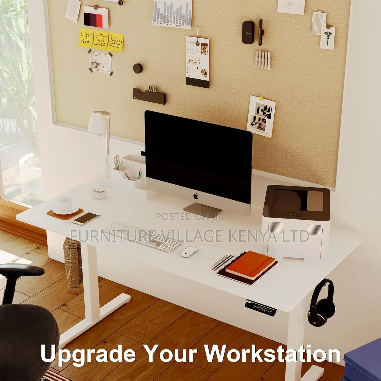 Office Desk: Motorized Height Electric Desk