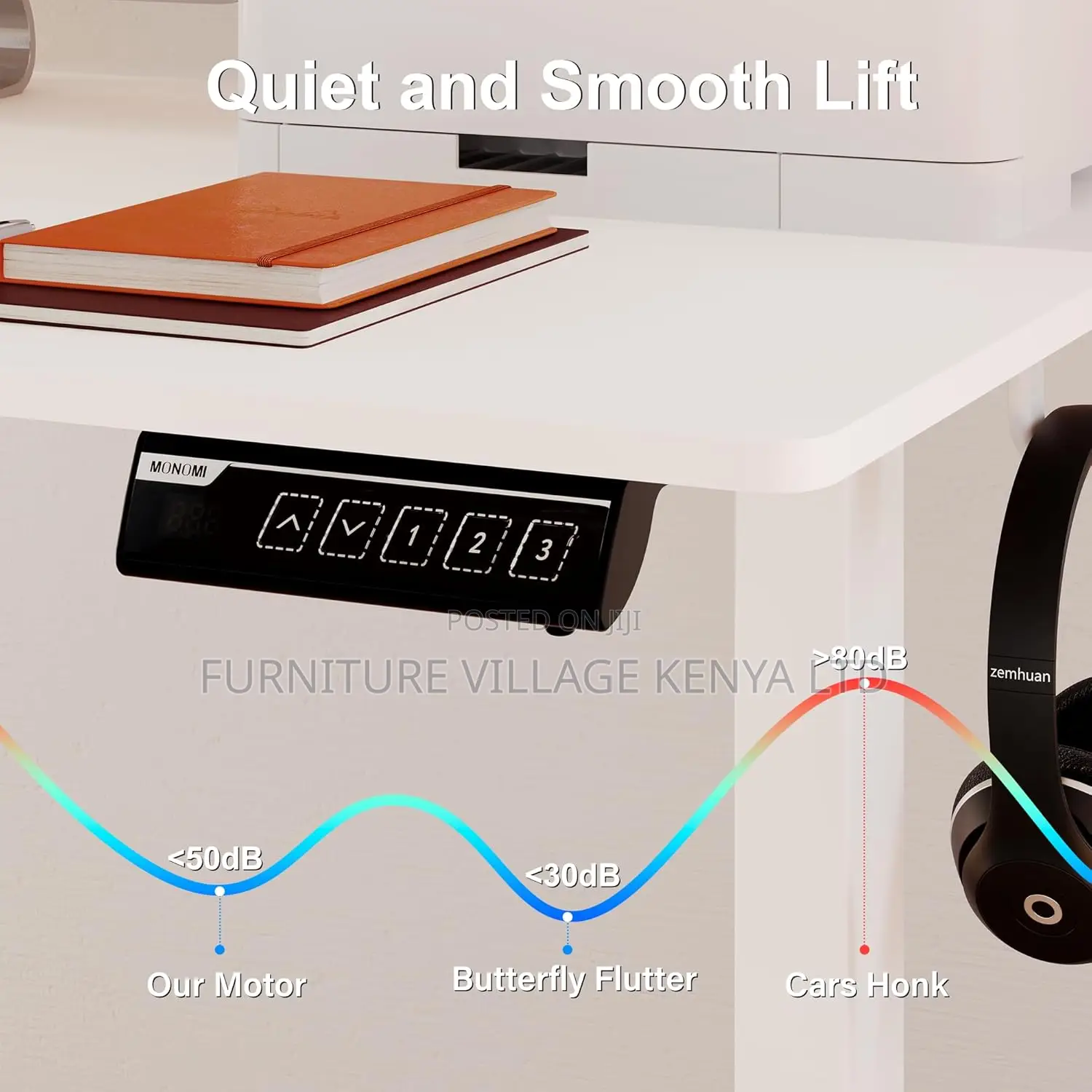 Office Desk: Motorized Height Electric Desk