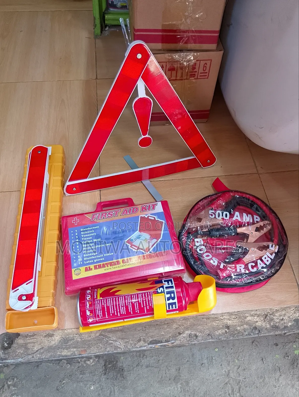 Safety First Aid Kit/Booster Cable/Firestop