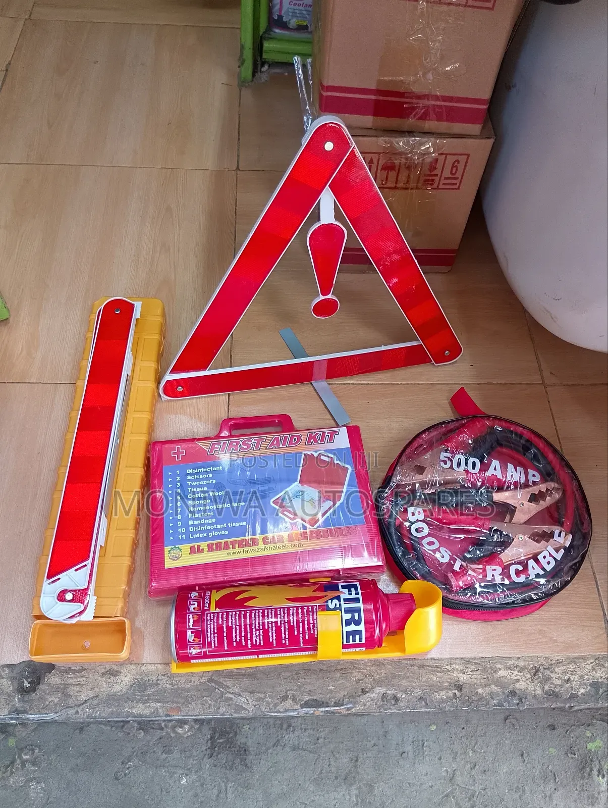 Safety First Aid Kit/Booster Cable/Firestop