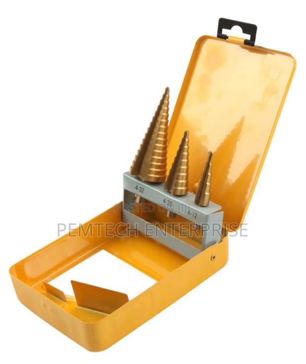 3pcs Titanium Coated Step Drill Bits Set - main view