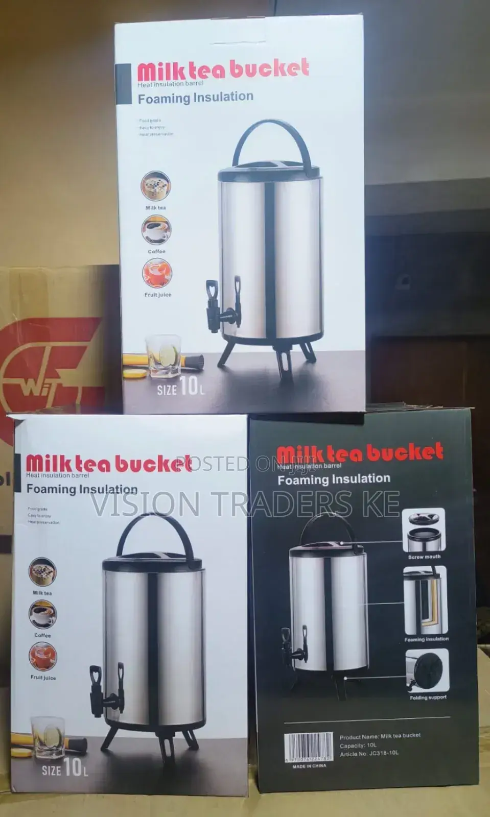 10ltrs Milk/Coffee/Tea Bucket Heat Insulation Barrel T-Urn