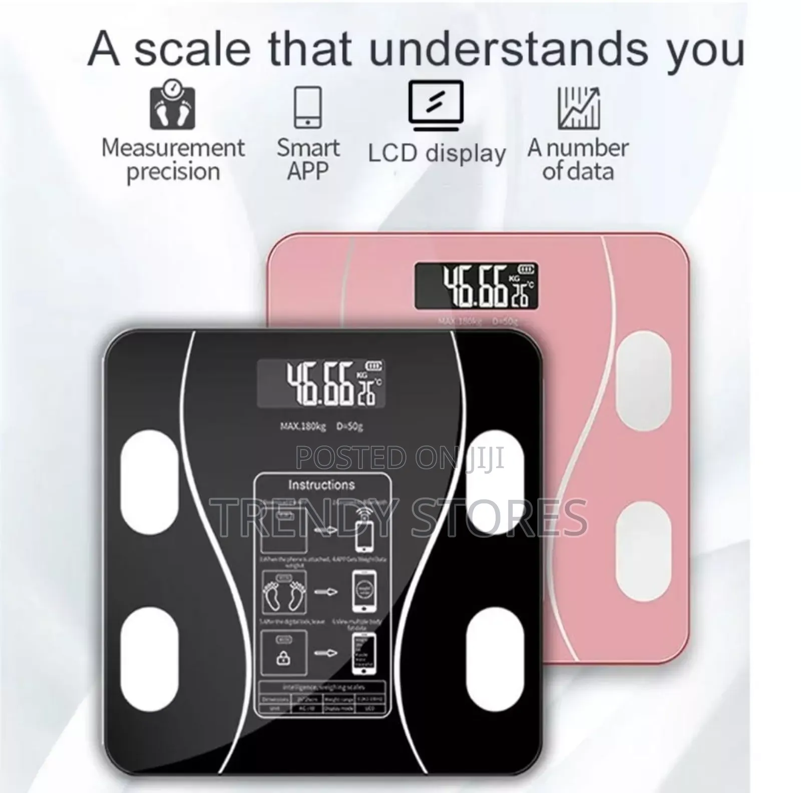 180kg Smart Digital Bluetooth Weighing Scale