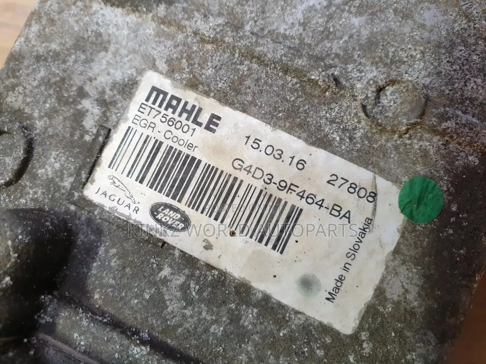 Range Rover Evoque Egr Valve Cooler G4d39f464ba L538 2015