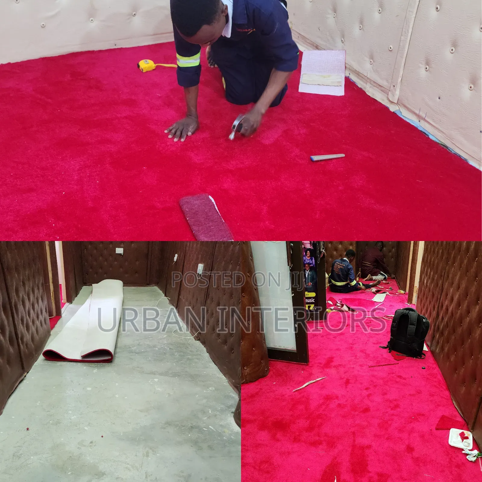 Wall to Wall Office Carpets Red Wine