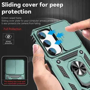 Samsung Galaxy S23 5G Case With Ring Edge Stand,Sliding Cam