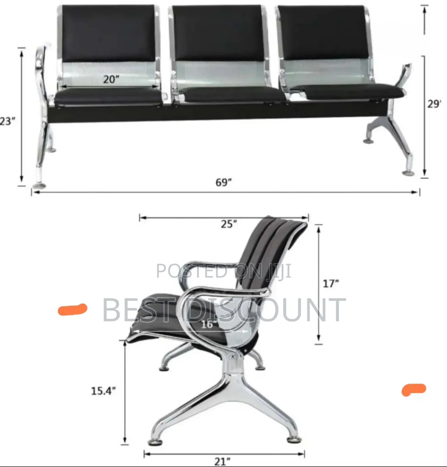 Three-Link Visitors Bench