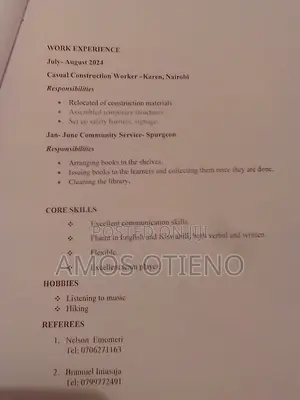 Housekeeping Cleaning CV