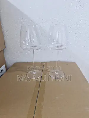 Custom Hand Blown Crystal Stemmed Wine Glass