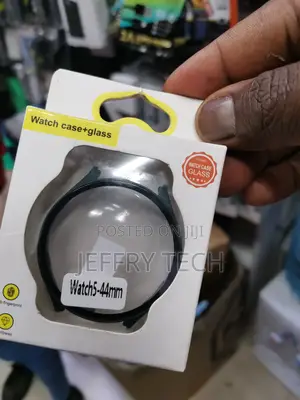 Cover With Tempered Glass Compatible for Galaxy Watch 5 44m