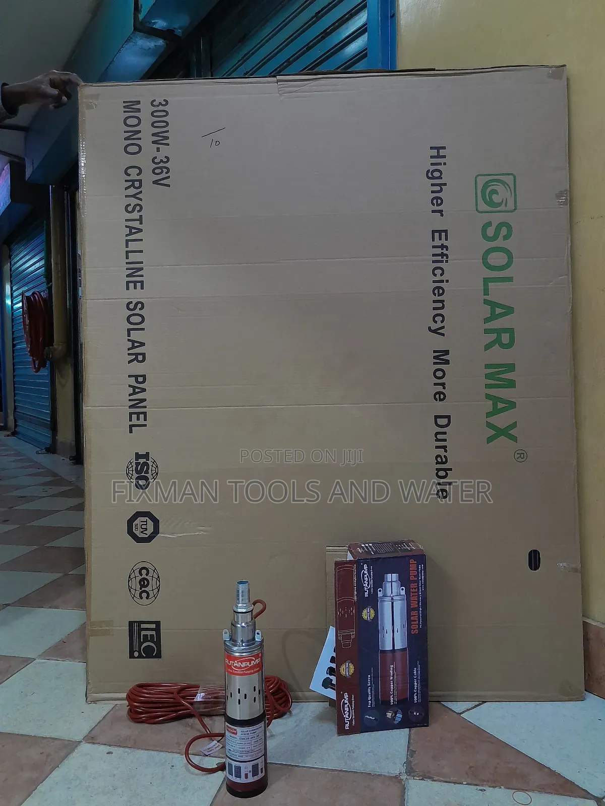 Solar Submersible Pump 250w 50m Head and Panel 300 Watts